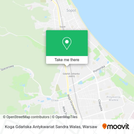 Koga Gdańska Antykwariat Sandra Walas map