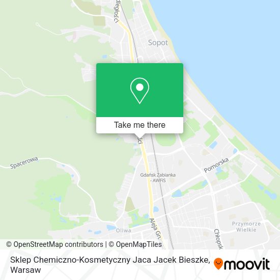 Sklep Chemiczno-Kosmetyczny Jaca Jacek Bieszke map