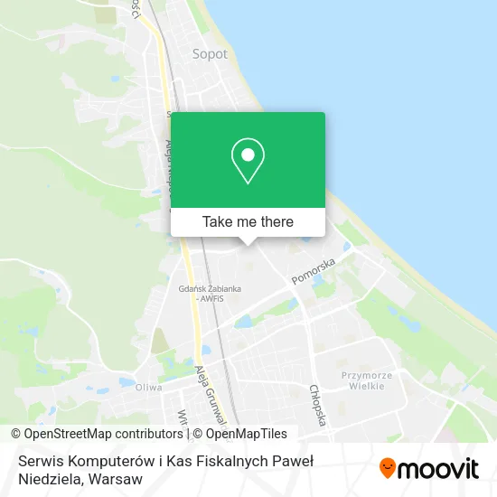 Карта Serwis Komputerów i Kas Fiskalnych Paweł Niedziela