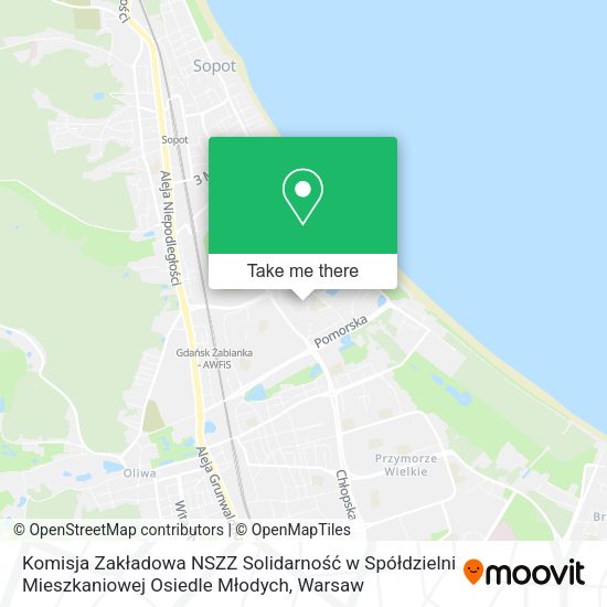 Komisja Zakładowa NSZZ Solidarność w Spółdzielni Mieszkaniowej Osiedle Młodych map