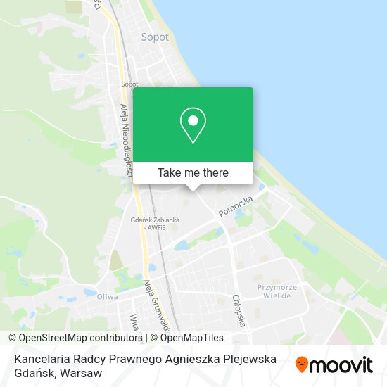 Kancelaria Radcy Prawnego Agnieszka Plejewska Gdańsk map