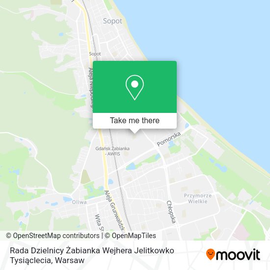 Rada Dzielnicy Żabianka Wejhera Jelitkowko Tysiąclecia map