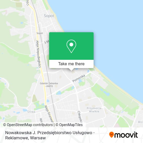 Nowakowska J. Przedsiębiorstwo Usługowo - Reklamowe map