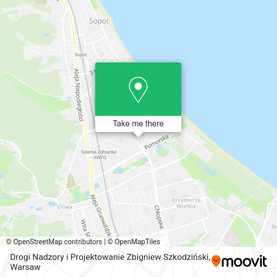 Карта Drogi Nadzory i Projektowanie Zbigniew Szkodziński
