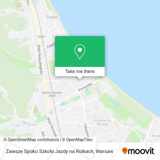 Zawsze Spoko Szkoła Jazdy na Rolkach map