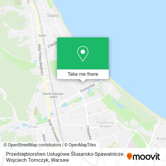 Przedsiębiorstwo Usługowe Ślusarsko-Spawalnicze. Wojciech Tomczyk map