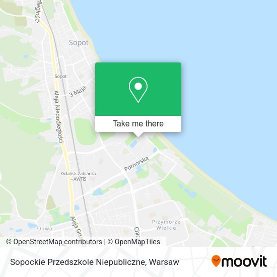 Sopockie Przedszkole Niepubliczne map