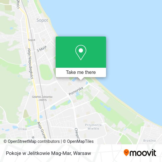 Pokoje w Jelitkowie Mag-Mar map