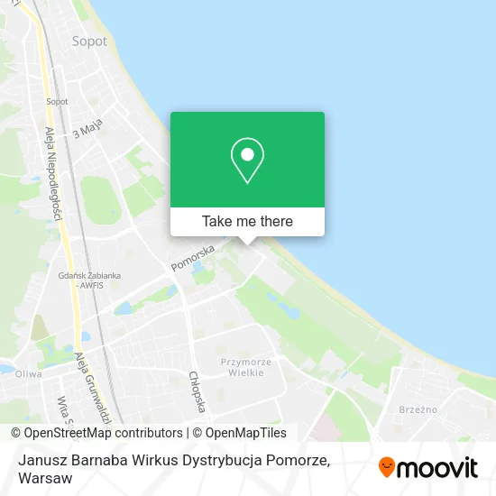 Карта Janusz Barnaba Wirkus Dystrybucja Pomorze