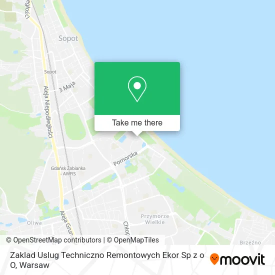 Карта Zaklad Uslug Techniczno Remontowych Ekor Sp z o O