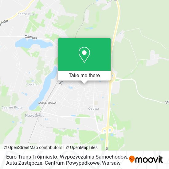 Euro-Trans Trójmiasto. Wypożyczalnia Samochodów, Auta Zastępcze, Centrum Powypadkowe map