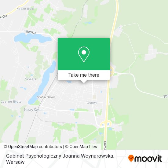 Gabinet Psychologiczny Joanna Woynarowska map