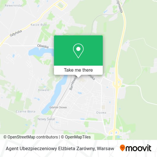 Agent Ubezpieczeniowy Elżbieta Zarówny map