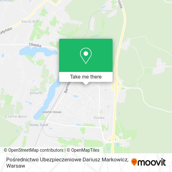 Pośrednictwo Ubezpieczeniowe Dariusz Markowicz map