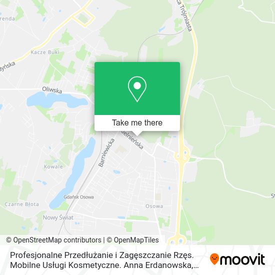 Profesjonalne Przedłużanie i Zagęszczanie Rzęs. Mobilne Usługi Kosmetyczne. Anna Erdanowska map