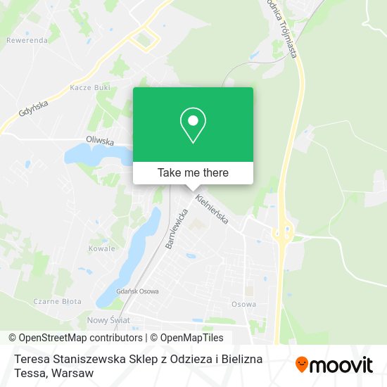 Teresa Staniszewska Sklep z Odzieza i Bielizna Tessa map