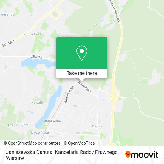 Janiszewska Danuta. Kancelaria Radcy Prawnego map