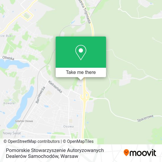 Карта Pomorskie Stowarzyszenie Autoryzowanych Dealerów Samochodów