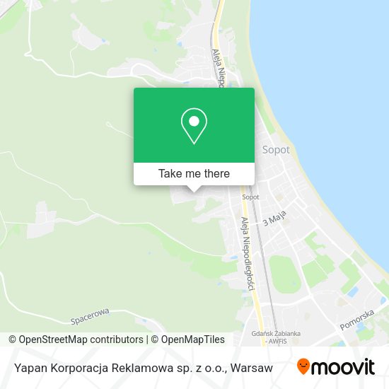 Yapan Korporacja Reklamowa sp. z o.o. map