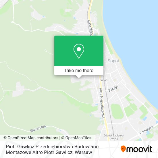 Piotr Gawlicz Przedsiębiorstwo Budowlano Montażowe Altro Piotr Gawlicz map