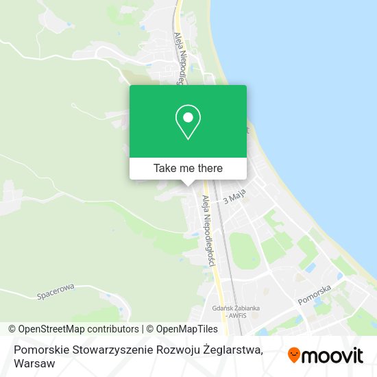 Карта Pomorskie Stowarzyszenie Rozwoju Żeglarstwa