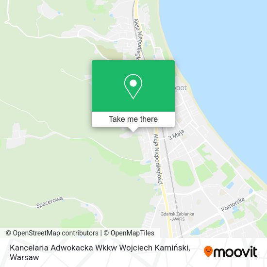 Карта Kancelaria Adwokacka Wkkw Wojciech Kamiński