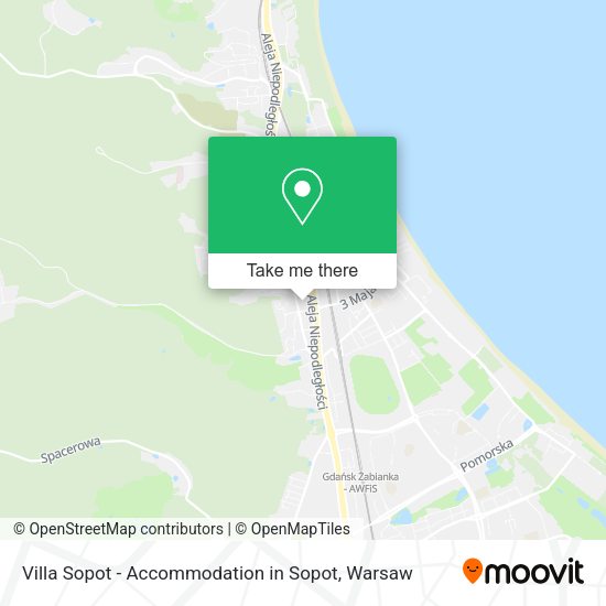 Карта Villa Sopot - Accommodation in Sopot