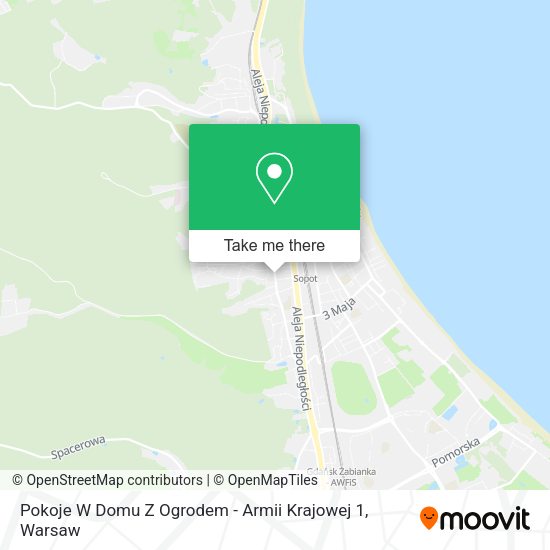 Pokoje W Domu Z Ogrodem - Armii Krajowej 1 map