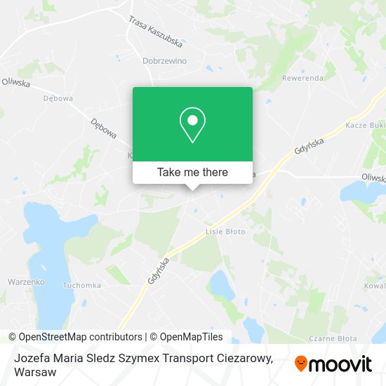 Jozefa Maria Sledz Szymex Transport Ciezarowy map