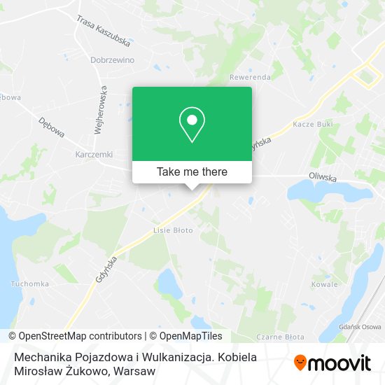 Mechanika Pojazdowa i Wulkanizacja. Kobiela Mirosław Żukowo map