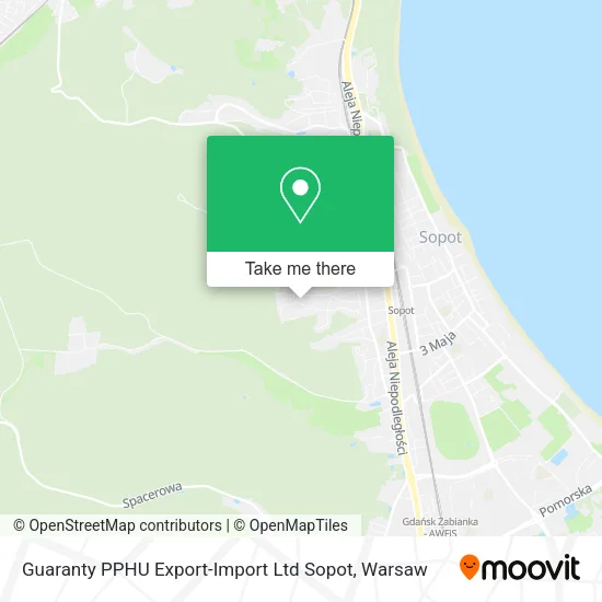 Карта Guaranty PPHU Export-Import Ltd Sopot