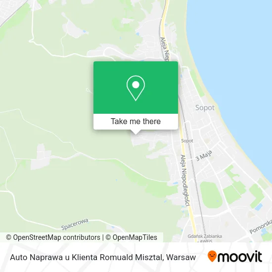 Карта Auto Naprawa u Klienta Romuald Misztal