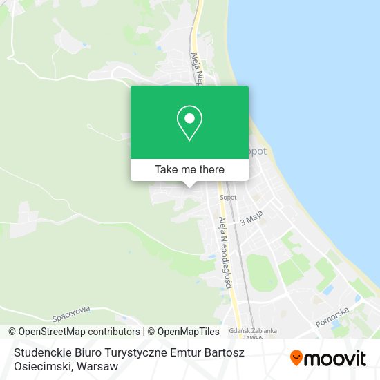 Studenckie Biuro Turystyczne Emtur Bartosz Osiecimski map