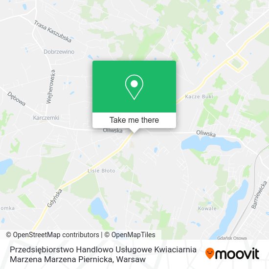 Przedsiębiorstwo Handlowo Usługowe Kwiaciarnia Marzena Marzena Piernicka map