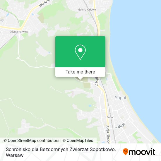 Schronisko dla Bezdomnych Zwierząt Sopotkowo map