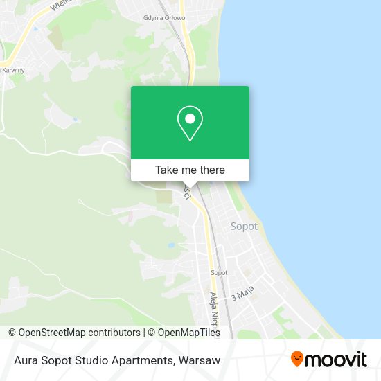 Aura Sopot Studio Apartments map