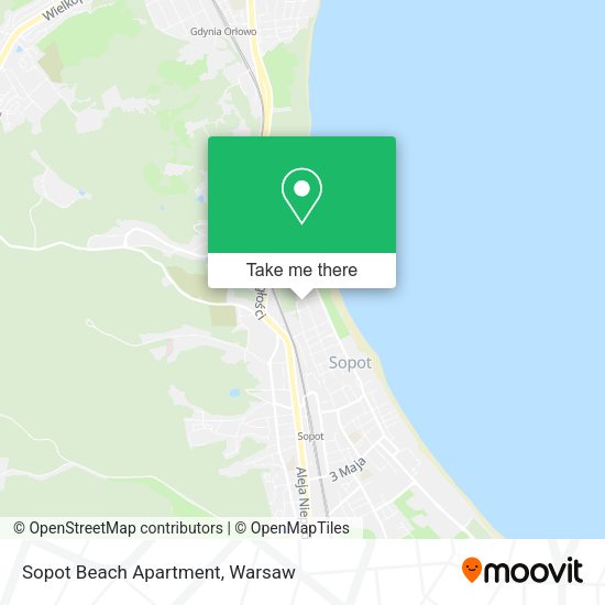 Sopot Beach Apartment map