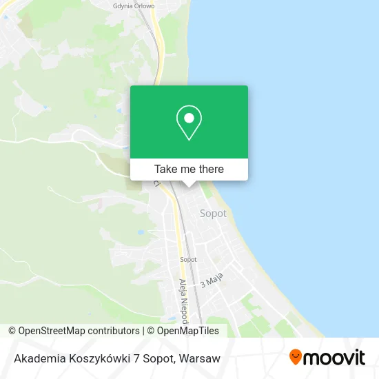 Akademia Koszykówki 7 Sopot map