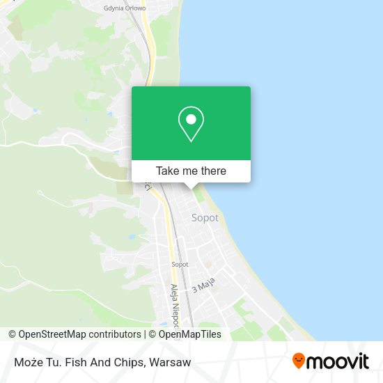 Może Tu. Fish And Chips map