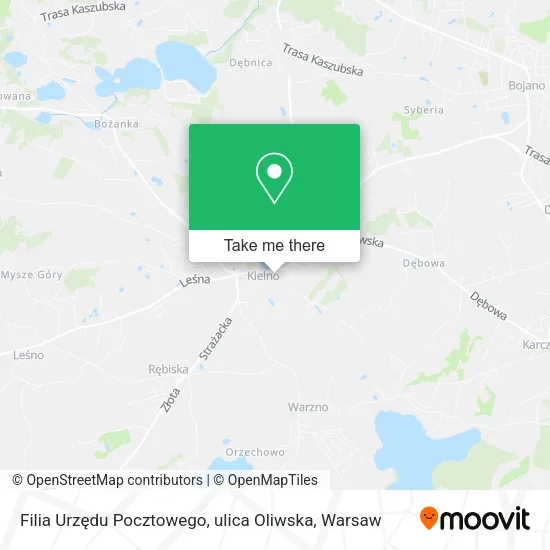 Filia Urzędu Pocztowego, ulica Oliwska map
