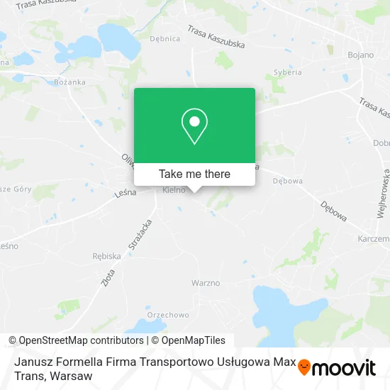 Карта Janusz Formella Firma Transportowo Usługowa Max Trans
