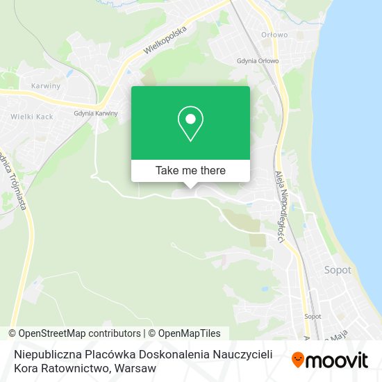 Niepubliczna Placówka Doskonalenia Nauczycieli Kora Ratownictwo map