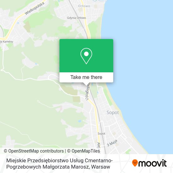 Miejskie Przedsiębiorstwo Usług Cmentarno-Pogrzebowych Małgorzata Marosz map