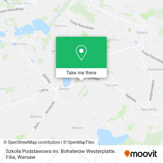 Szkoła Podstawowa im. Bohaterów Westerplatte. Filia map