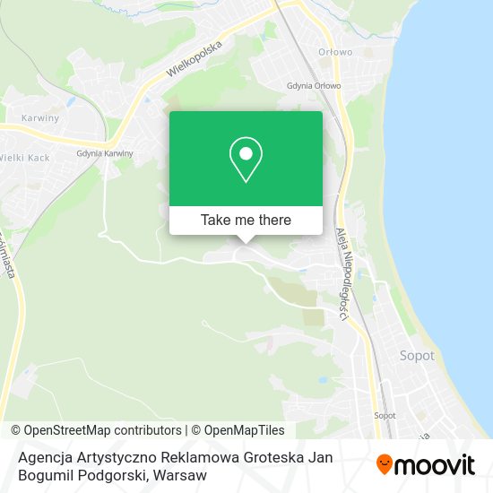 Agencja Artystyczno Reklamowa Groteska Jan Bogumil Podgorski map