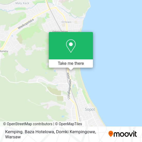 Kemping. Baza Hotelowa, Domki Kempingowe map