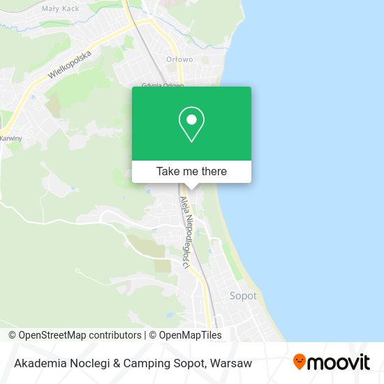 Карта Akademia Noclegi & Camping Sopot