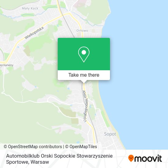 Automobilklub Orski Sopockie Stowarzyszenie Sportowe map