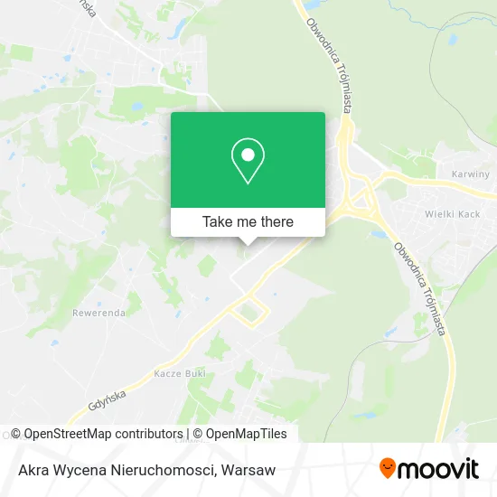 Akra Wycena Nieruchomosci map