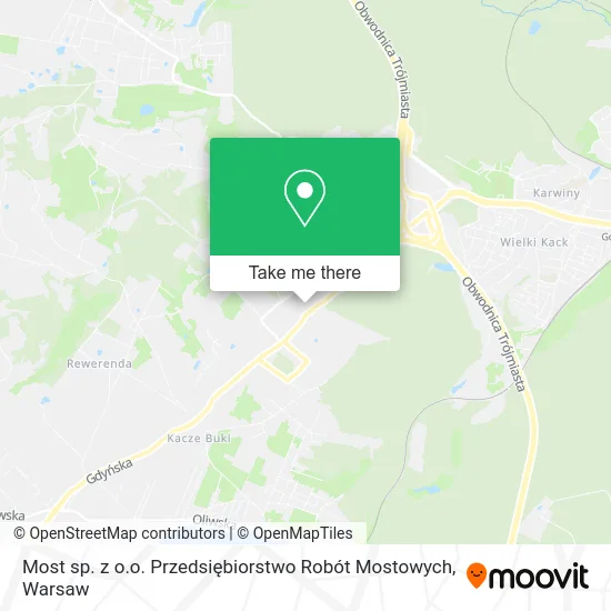 Карта Most sp. z o.o. Przedsiębiorstwo Robót Mostowych